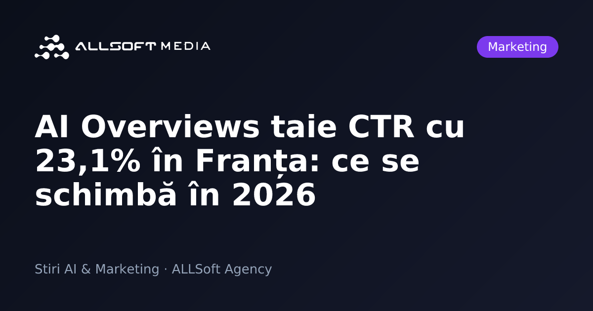 AI Overviews taie CTR cu 23,1% în Franța: ce se schimbă în 2026