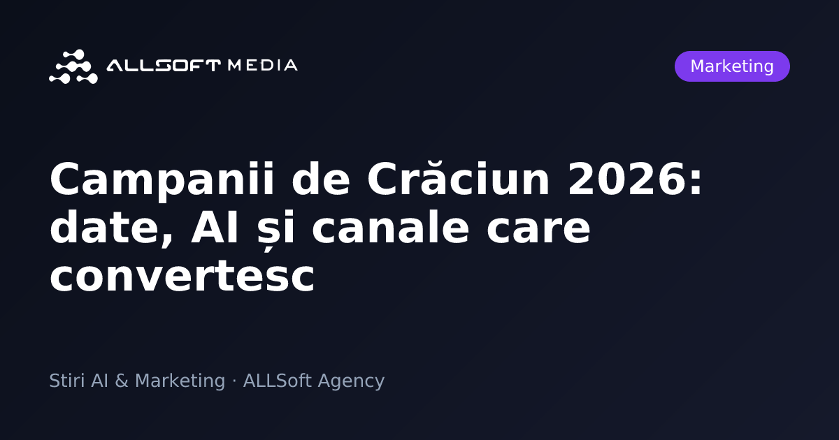 Campanii de Crăciun 2026: date, AI și canale care convertesc