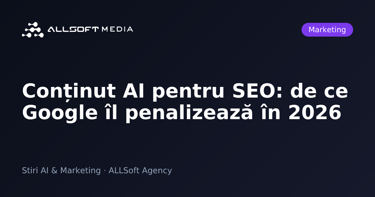 Conținut AI pentru SEO: de ce Google îl penalizează în 2026