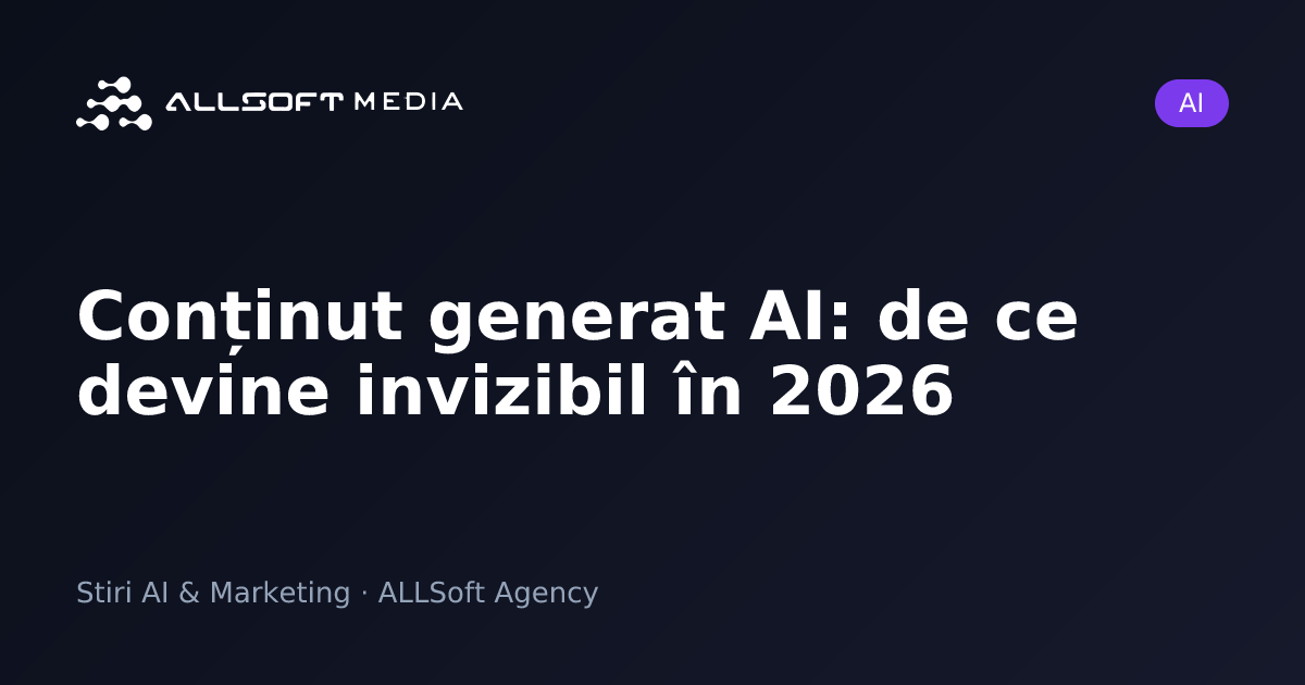 Conținut generat AI: de ce devine invizibil în 2026