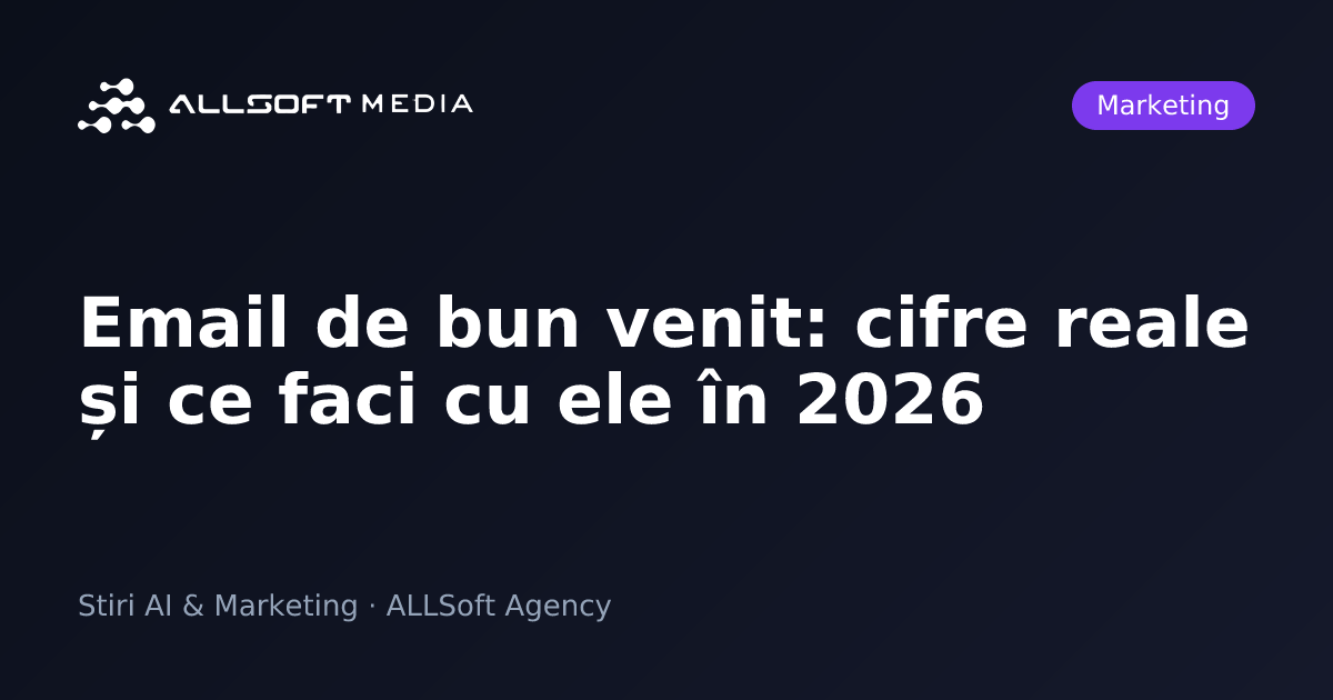 Email de bun venit: cifre reale și ce faci cu ele în 2026