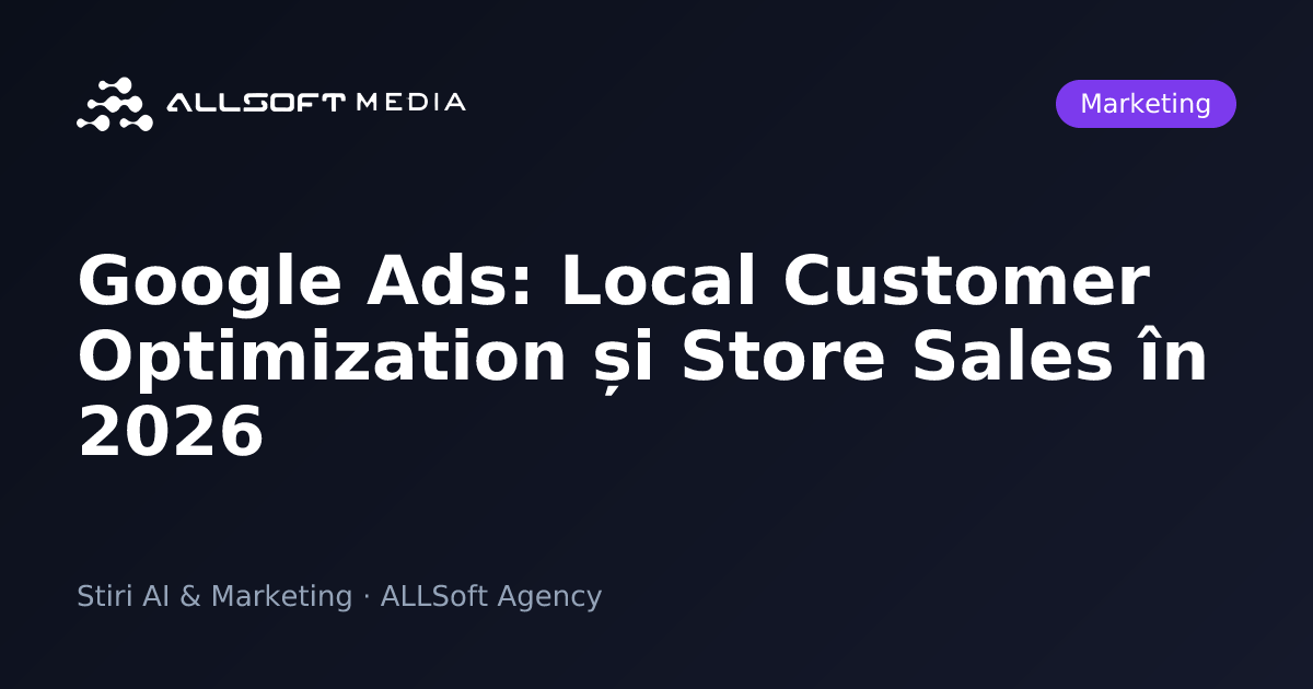 Google Ads: Local Customer Optimization și Store Sales în 2026
