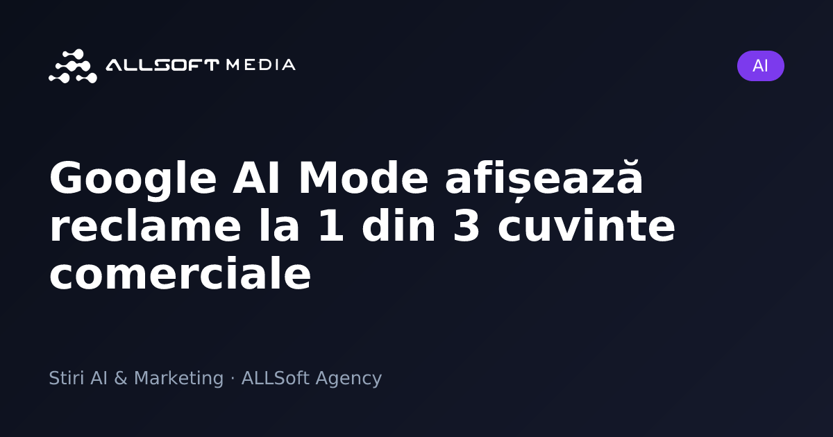 Google AI Mode afișează reclame la 1 din 3 cuvinte comerciale