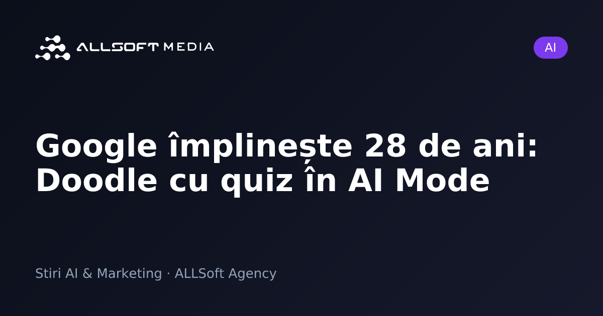 Google împlinește 28 de ani: Doodle cu quiz în AI Mode
