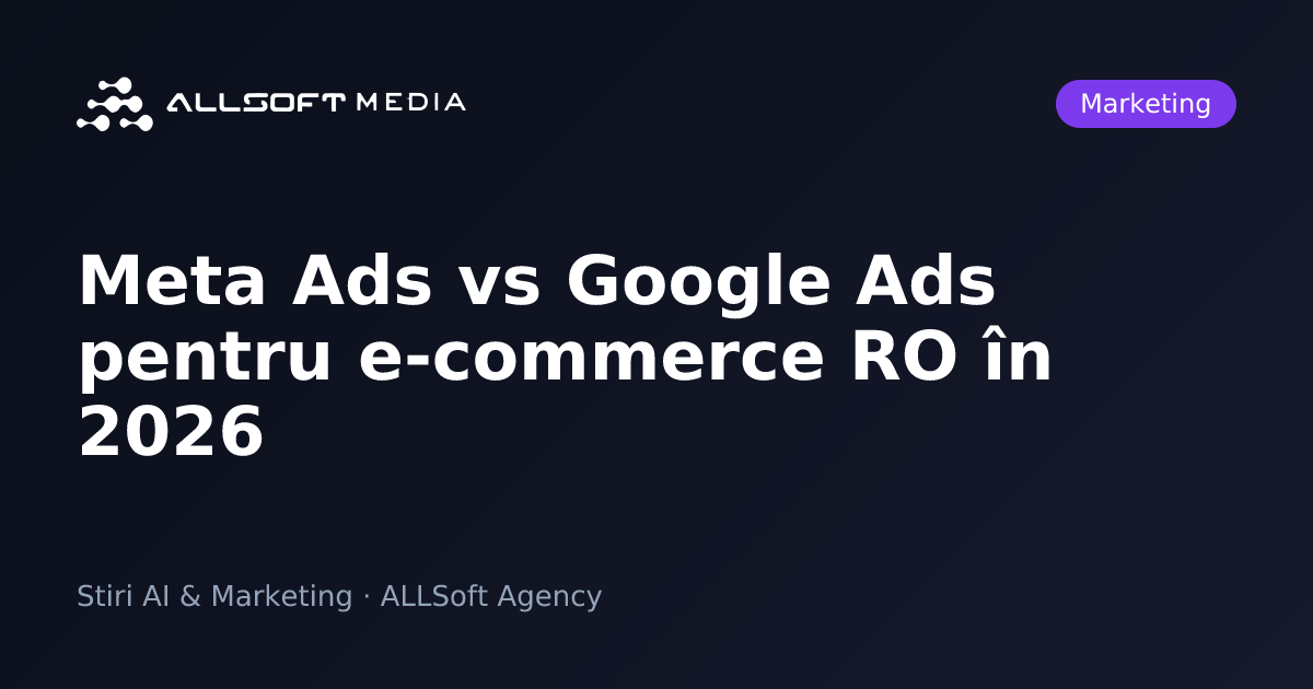 Meta Ads vs Google Ads pentru e-commerce RO în 2026
