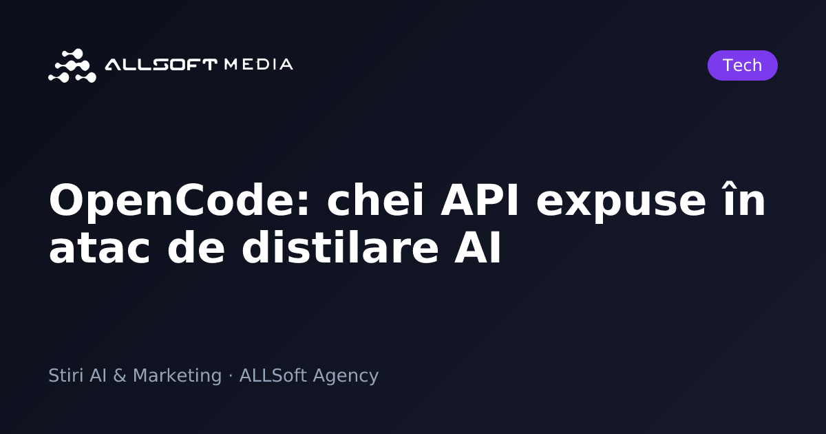 OpenCode: chei API expuse în atac de distilare AI