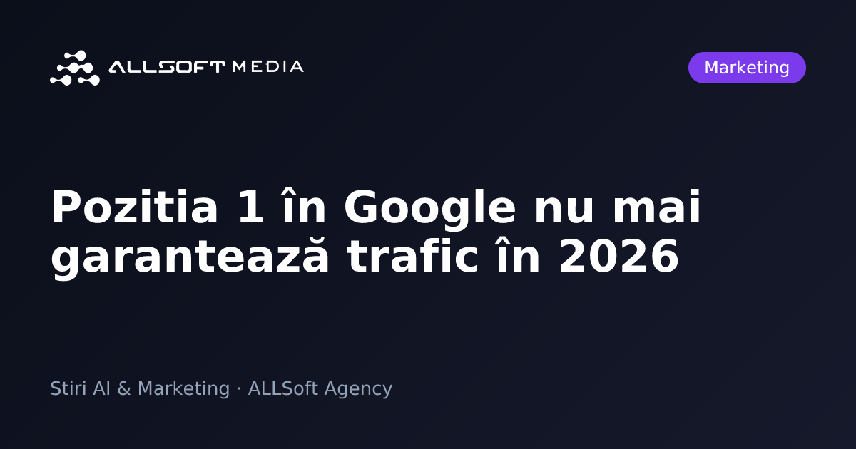 Pozitia 1 în Google nu mai garantează trafic în 2026