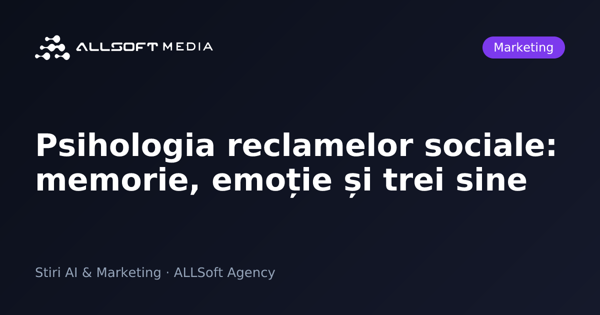 Psihologia reclamelor sociale: memorie, emoție și trei sine