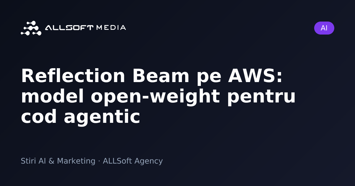 Reflection Beam pe AWS: model open-weight pentru cod agentic