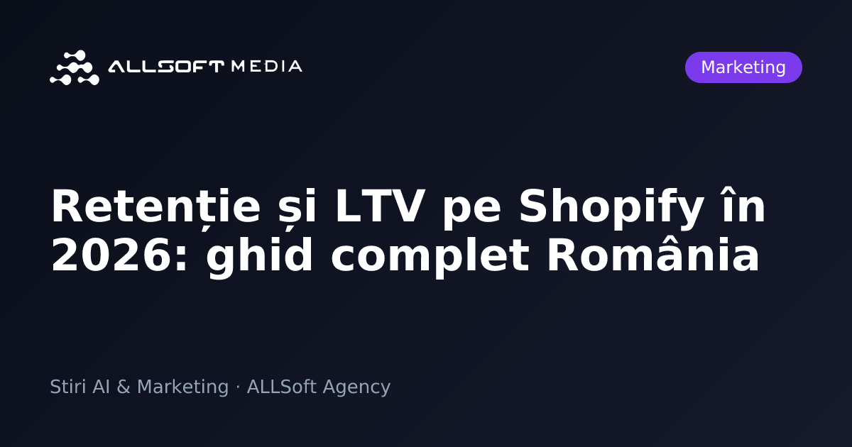 Retenție și LTV pe Shopify în 2026: ghid complet România