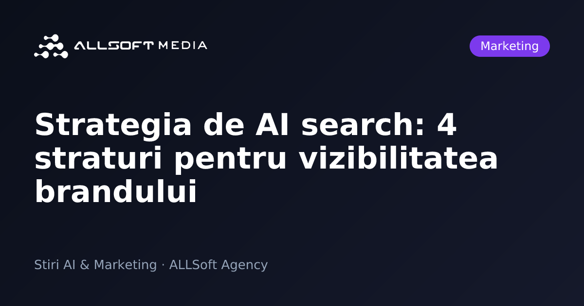 Strategia de AI search: 4 straturi pentru vizibilitatea brandului