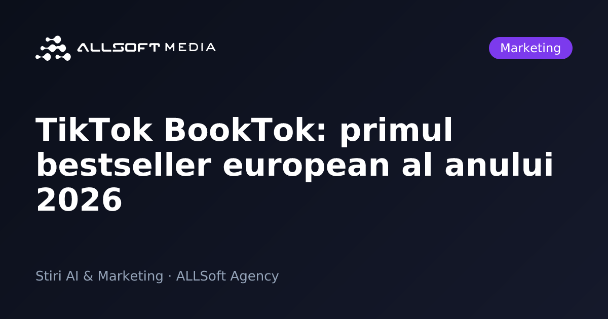 TikTok BookTok: primul bestseller european al anului 2026