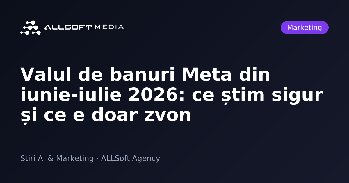 Valul de banuri Meta din iunie-iulie 2026: ce știm sigur și ce e doar zvon
